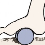 Ice and roll stretch to relieve plantar fasciitis pain